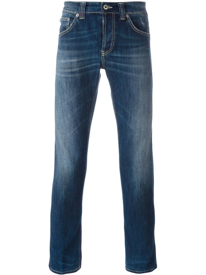 Dondup Five Pocket Slim Jeans, Men's, Size: 32, Blue, Cotton/polyester