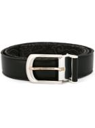 Etro Paisley Belt, Men's, Size: 90, Black, Cotton/polyester/calf Leather