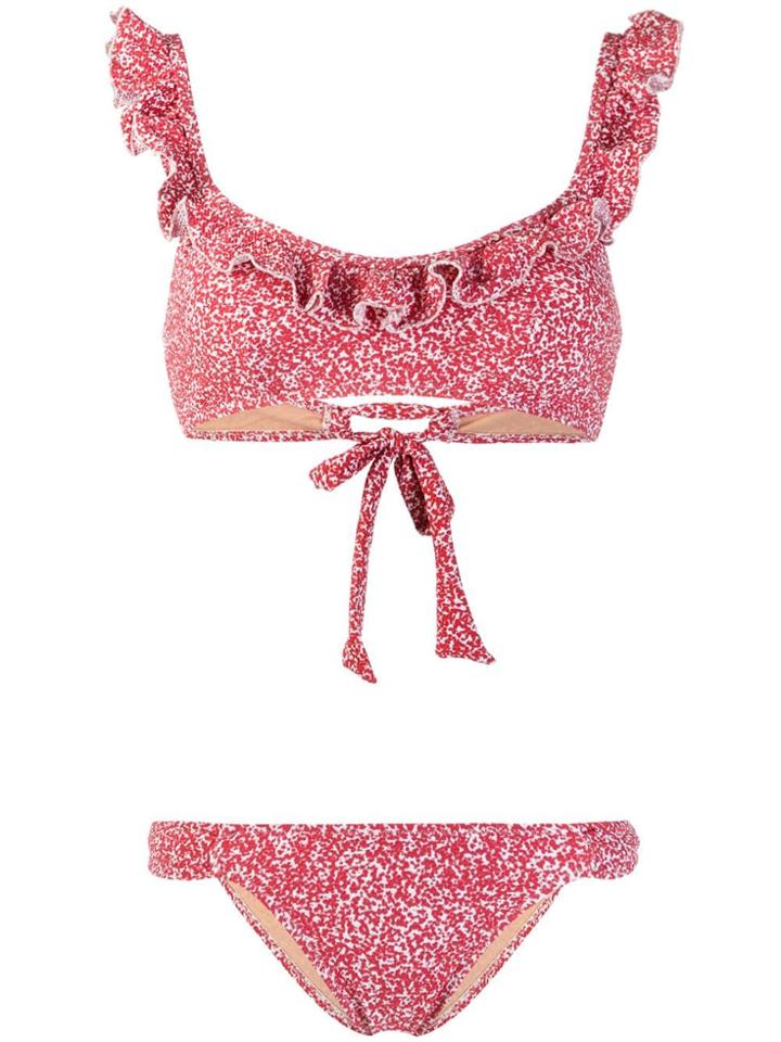 Emmanuela Swimwear Lisa Ruffled Bikini - Red