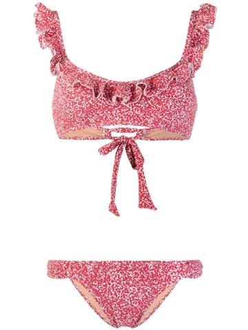 Emmanuela Swimwear Lisa Ruffled Bikini - Red