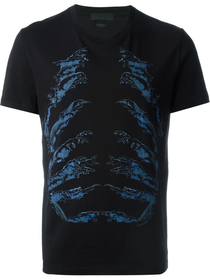Alexander Mcqueen Wave Print T-shirt
