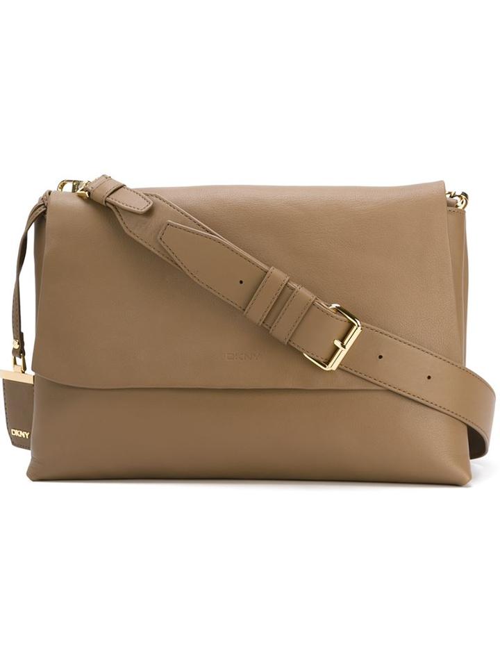 Dkny Medium Flap Crossbody Bag, Women's, Nude/neutrals, Leather