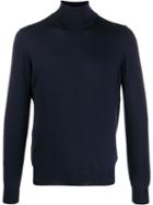 Tagliatore Turtleneck Fitted Jumper - Blue