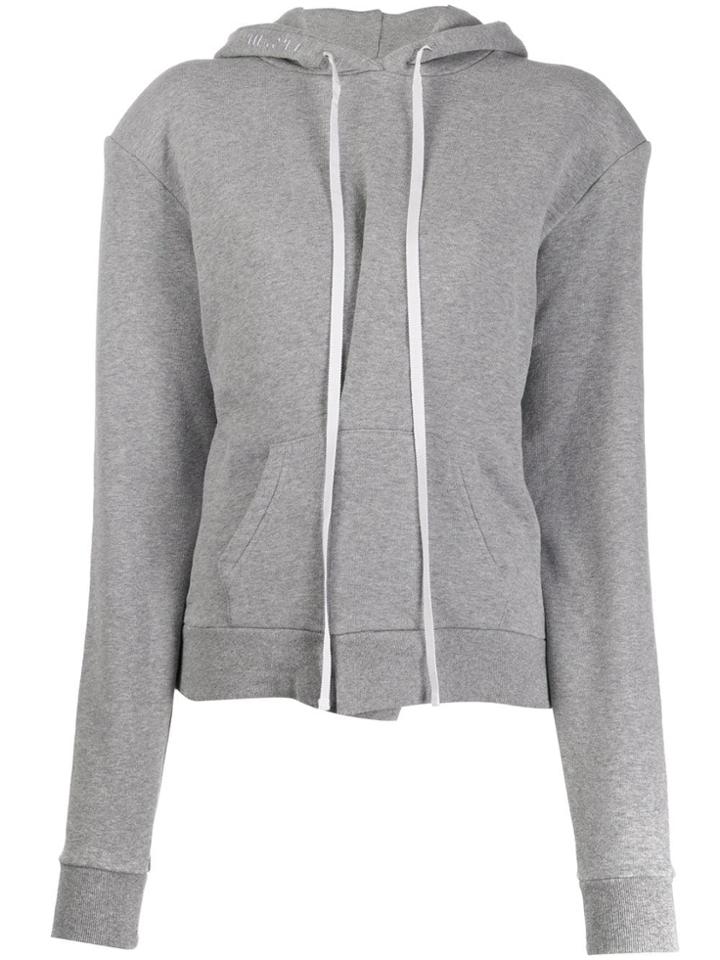 Unravel Project Drawstring Long-sleeve Hoodie - Grey