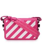 Off-white Diagonal Striped Shoulder Bag - Pink