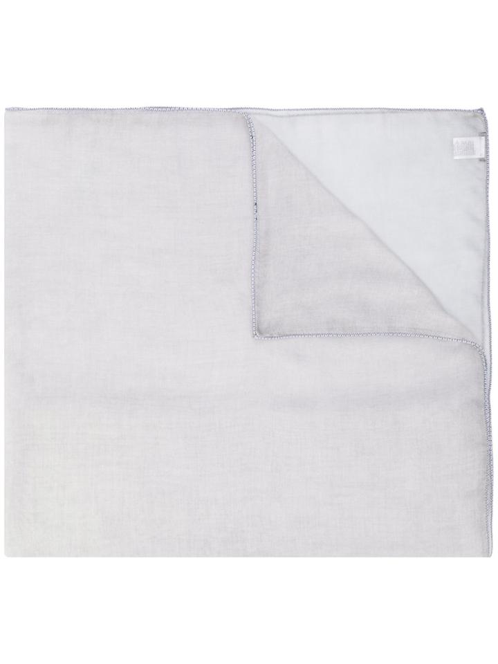 Faliero Sarti Stritch-trim Scarf - Grey