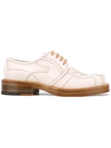 Walter Van Beirendonck Seaming Detail Derbies - White
