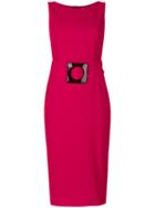 Goat - Elena Pencil Dress - Women - Polyester/acetate/wool - 10, Red, Polyester/acetate/wool