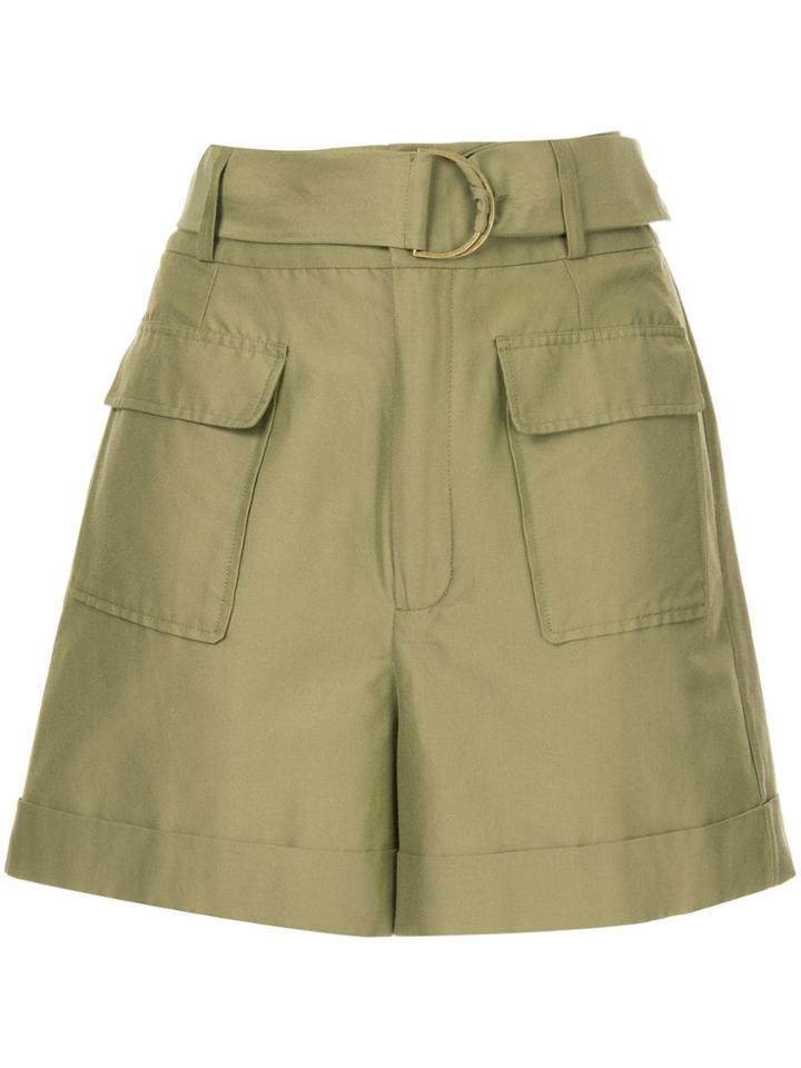 Rachel Gilbert Jorja Belted Shorts - Green