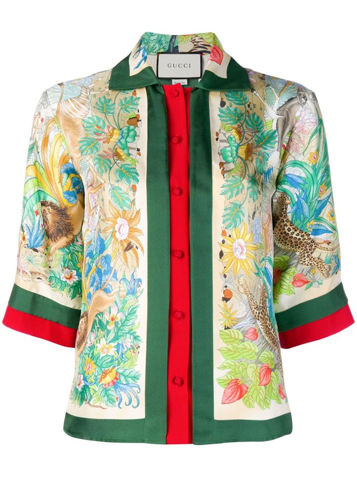 Gucci Floral Jungle Shirt - Green