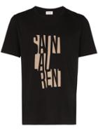 Saint Laurent Deconstructed Logo Print T-shirt - Black
