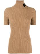 Rochas Ribbed Knit Sweater - Nude & Neutrals
