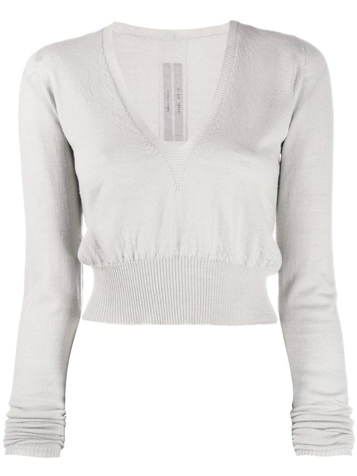 Rick Owens Cropped Pullover - Grey