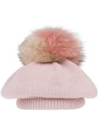 Miu Miu Pom Detail Hat - White