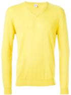Eleventy V-neck Sweater, Men's, Size: Xxxl, Yellow/orange, Cashmere