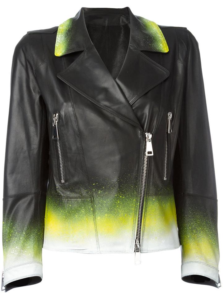 Sylvie Schimmel - Deejay Digit Biker Jacket - Women - Lamb Skin - 38, Women's, Black, Lamb Skin