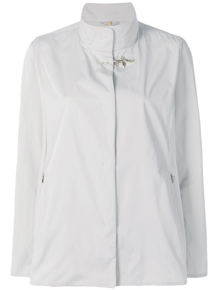 Fay High Neck Fitted Jacket - Nude & Neutrals