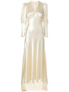 William Vintage 1935 Tail Wedding Gown - Nude & Neutrals