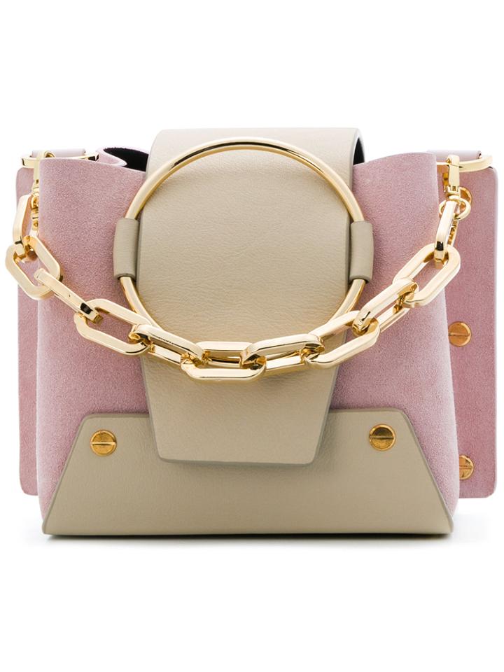 Yuzefi Structured Shoulder Bag - Pink & Purple