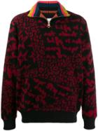 Paul Smith Leopard And Star Print Jumper - Red