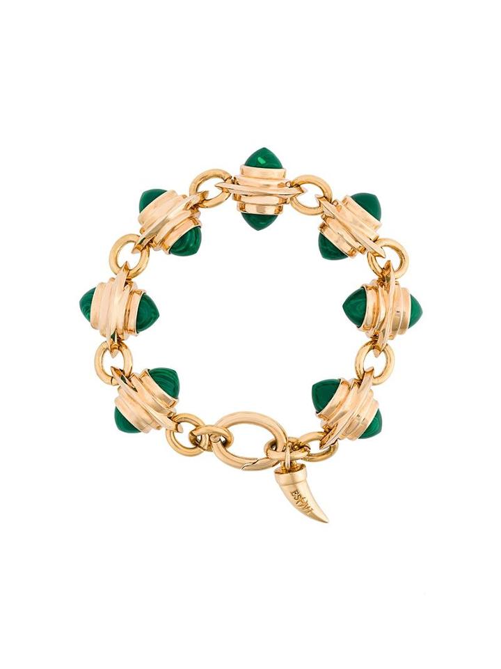 Eshvi Faux Malachite Bracelet, Women's, Metallic