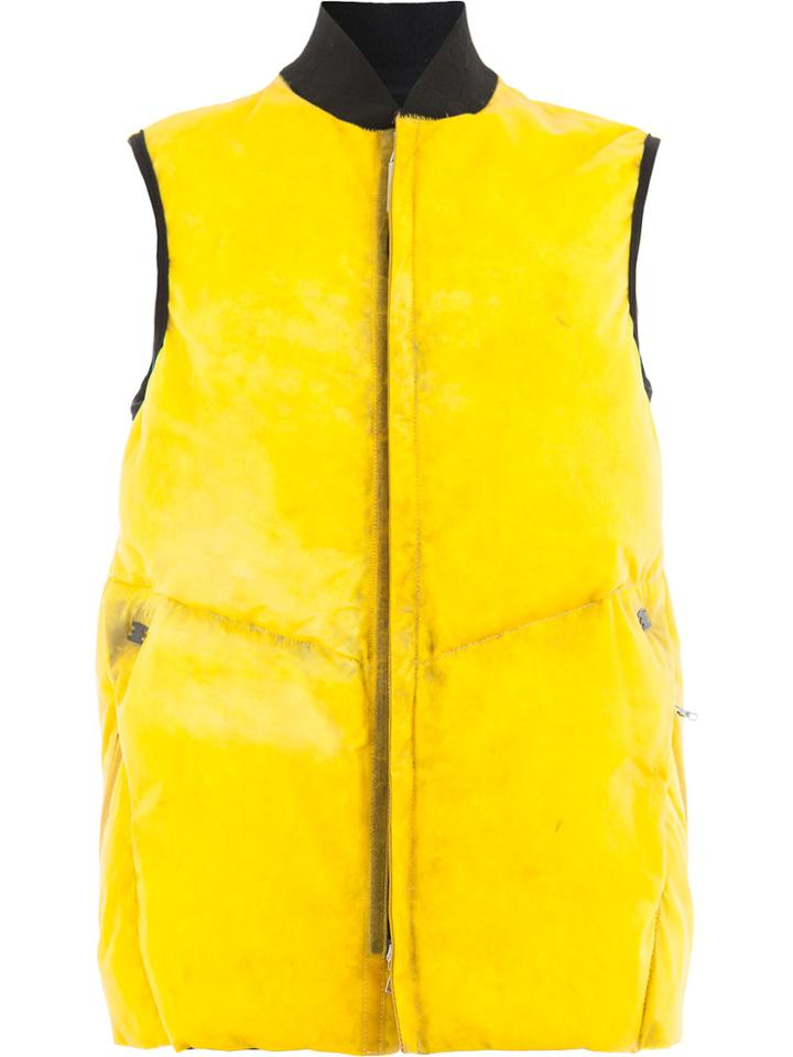 Isaac Sellam Experience Puffer Gilet - Yellow & Orange