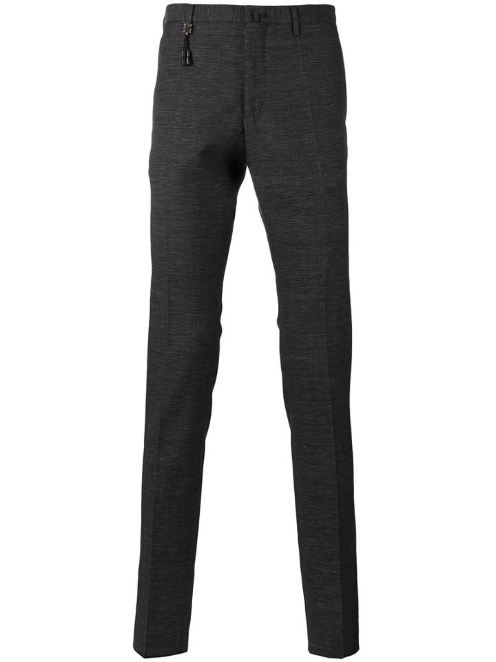 Incotex Slim-fit Tailored Trousers, Men's, Size: 48, Black, Linen/flax/spandex/elastane/wool
