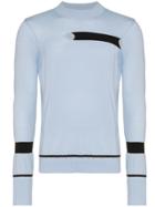 Helen Lawrence Contrast Elastic Panelled Fine Gauge Knit Sweater -
