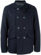Herno Padded Peacoat, Men's, Size: 52, Blue, Wool/polyamide/polyester