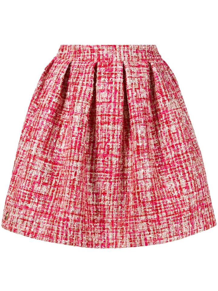 Philipp Plein Mini Tweed Skirt - Red