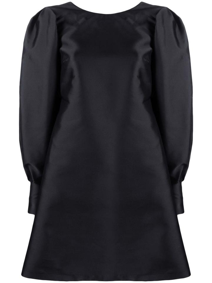 L'autre Chose Balloon Sleeve Short Dress - Black