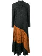Ganni Horse Print Colour Block Dress - Black