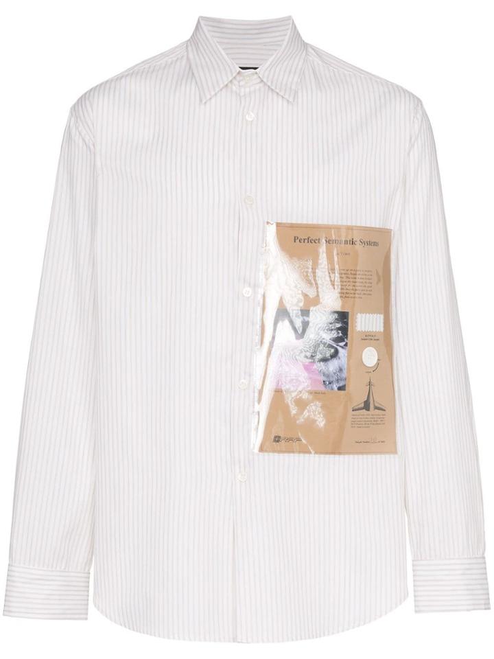 Raf Simons Raf Shrt Ls Wht Plstc Pckt Yoke - Unavailable