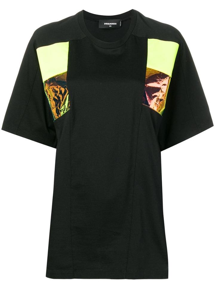 Dsquared2 Neon Appliqué T-shirt - Black