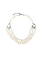 Salvatore Ferragamo Three-row Pearl Necklace - White