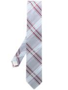 Prada Tartan Plaid Patterned Tie - Blue