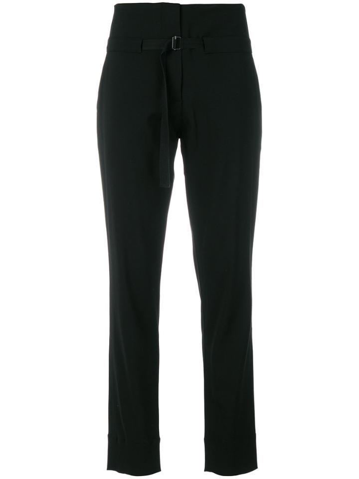 Isabel Benenato Belted High Waist Trousers - Black