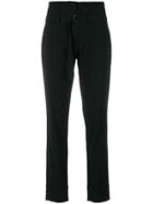 Isabel Benenato Belted High Waist Trousers - Black