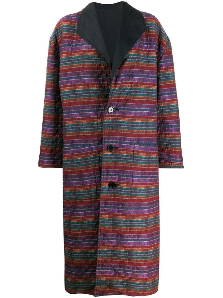 Missoni Pre-owned 1980s Reversible Oversized Coat - Purple