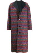 Missoni Pre-owned 1980s Reversible Oversized Coat - Purple
