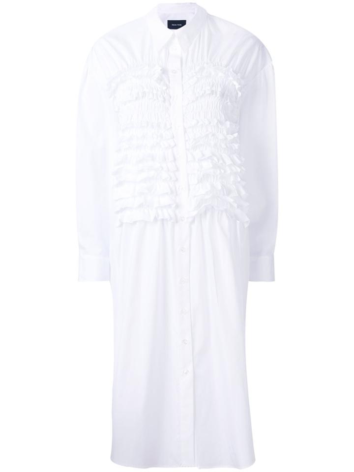 Simone Rocha Frill Detail Shirt Dress - White