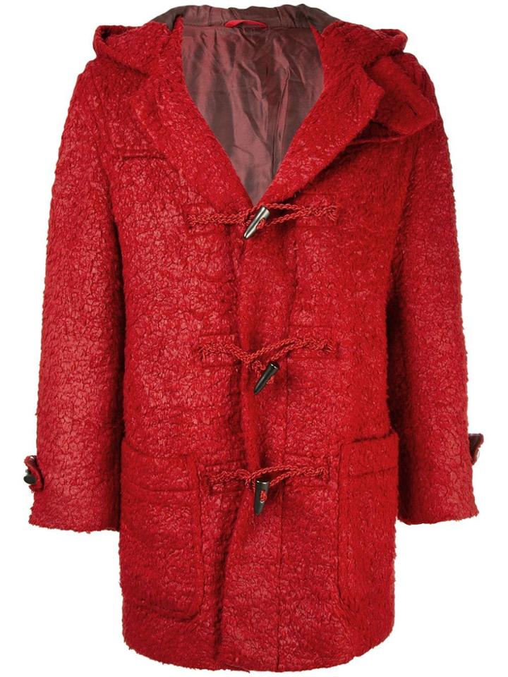 Issey Miyake Vintage Hooded Duffle Coat - Red