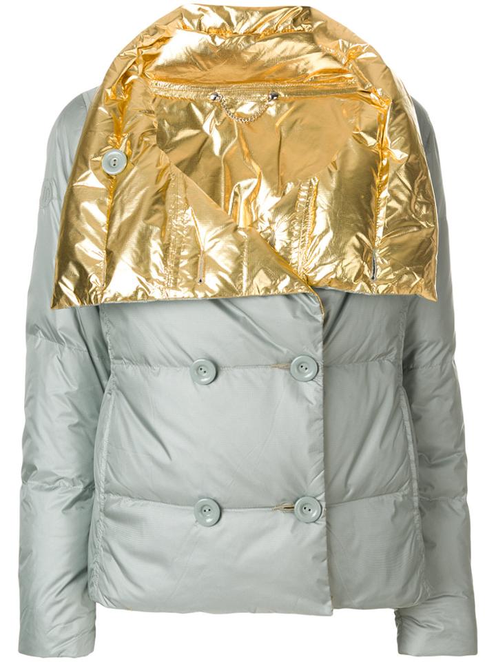 Diesel Contrast Panel Padded Jacket - Grey