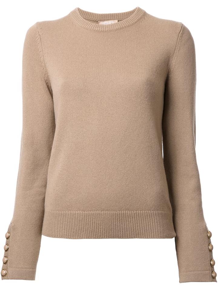 Michael Kors - Cashmere Crew Neck Jumper - Women - Cashmere - M, Brown, Cashmere