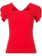 Roland Mouret Folded Sleeves Blouse - Red