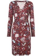 Dvf Diane Von Furstenberg Floral Wrap Dress - Red