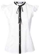 Guild Prime Pussy Bow Sleeveless Shirt, Women's, Size: 36, White, Cotton