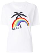As65 Rainbow Palm Tree T-shirt - White
