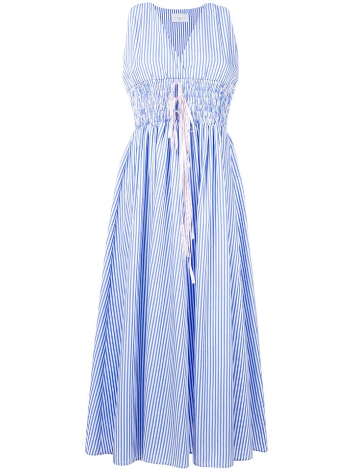Gaelle Bonheur Striped Flared Dress - Blue