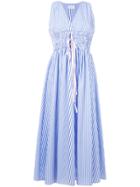 Gaelle Bonheur Striped Flared Dress - Blue